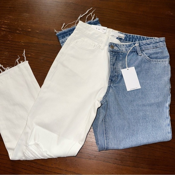 VERVET ColorBlock Crisscross Fly NORAH High-rise Jeans 26 - Picture 1 of 12